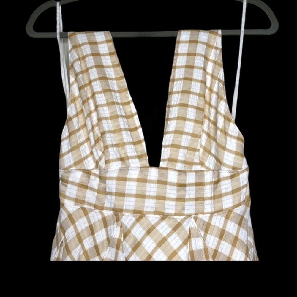 Free People Revolve Do the Twist Mini Dress Open Back Plaid Sexy NWT - Picture 5 of 16